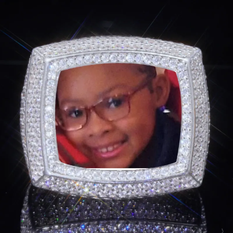 3D CUSTOM PICTURE ICED RING sold by The GUU Shop