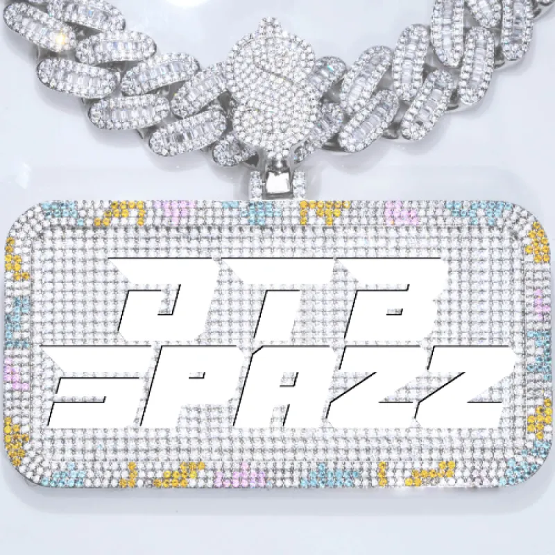 CUSTOM LETTER NECKLACE 3D COLORFUL SQUARE sold by The GUU Shop