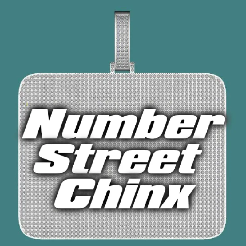 CUSTOM LETTER NECKLACE 3D BIG SQUARE sold by The GUU Shop