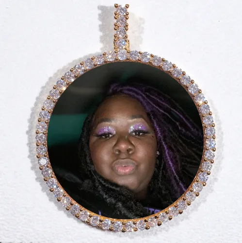 LARGE 3D CIRCLE CUSTOM PICTURE PENDANT sold by The GUU Shop