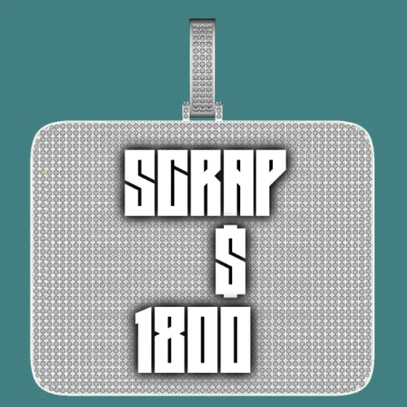 CUSTOM LETTER NECKLACE 3D BIG SQUARE sold by The GUU Shop