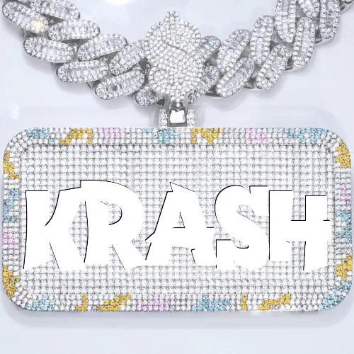 CUSTOM LETTER NECKLACE 3D COLORFUL SQUARE sold by The GUU Shop