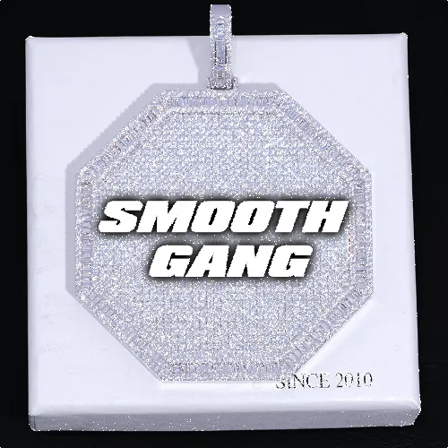 CUSTOM LETTER NECKLACE 3D BIG OCTAGON sold by The GUU Shop