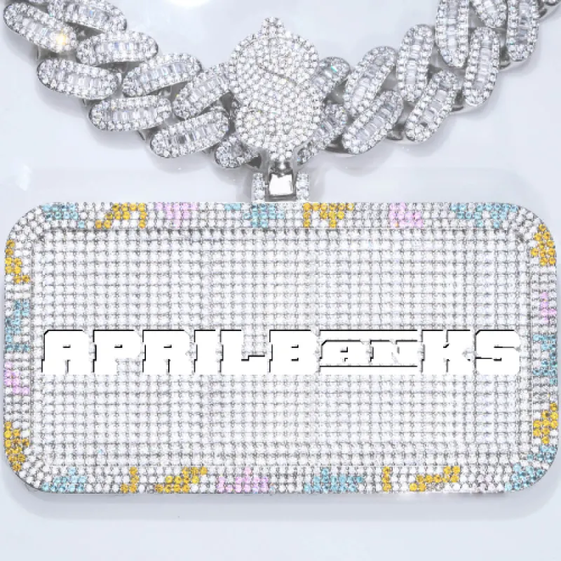 CUSTOM LETTER NECKLACE 3D COLORFUL SQUARE sold by The GUU Shop