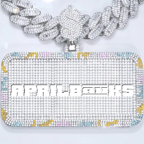 CUSTOM LETTER NECKLACE 3D COLORFUL SQUARE sold by The GUU Shop