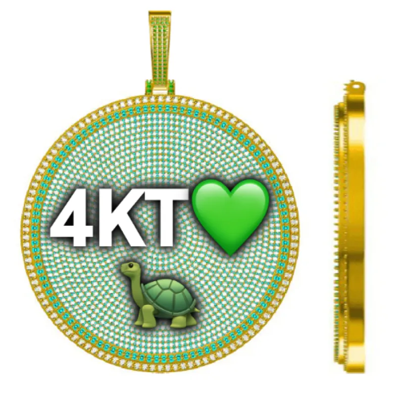 CUSTOM LETTER NECKLACE 3D BIG DISC sold by The GUU Shop