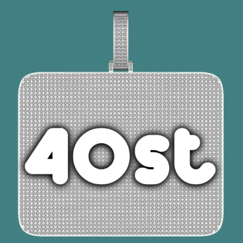 CUSTOM LETTER NECKLACE 3D BIG SQUARE sold by The GUU Shop