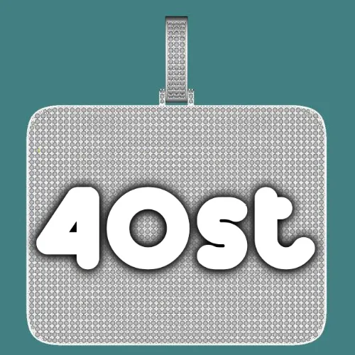 CUSTOM LETTER NECKLACE 3D BIG SQUARE sold by The GUU Shop