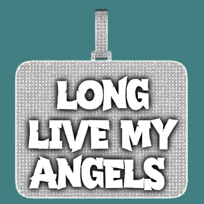 CUSTOM LETTER NECKLACE 3D BIG SQUARE sold by The GUU Shop