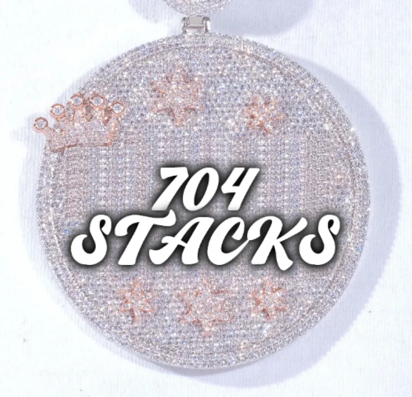 CUSTOM LETTER NECKLACE 3D BIG CROWN DISC sold by The GUU Shop