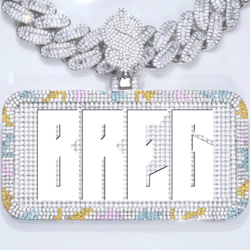 CUSTOM LETTER NECKLACE 3D COLORFUL SQUARE sold by The GUU Shop