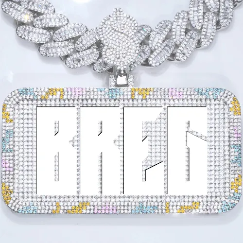 CUSTOM LETTER NECKLACE 3D COLORFUL SQUARE sold by The GUU Shop