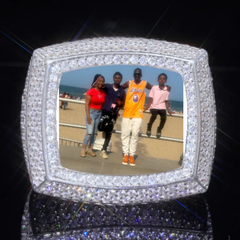 3D CUSTOM PICTURE ICED RING sold by The GUU Shop