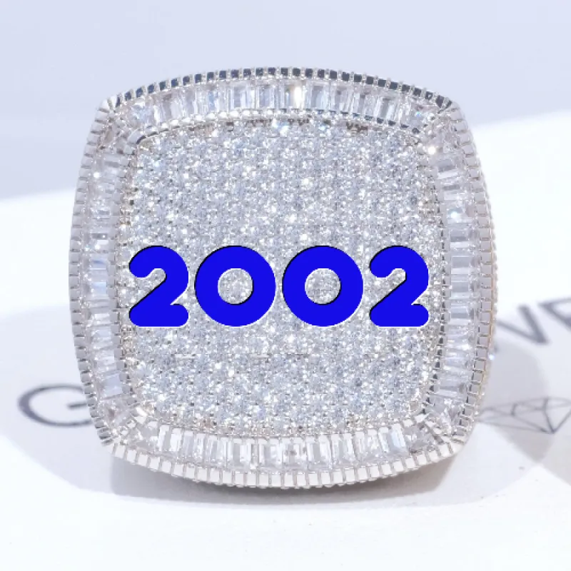 CUSTOM LETTER 3D ICED RING sold by The GUU Shop