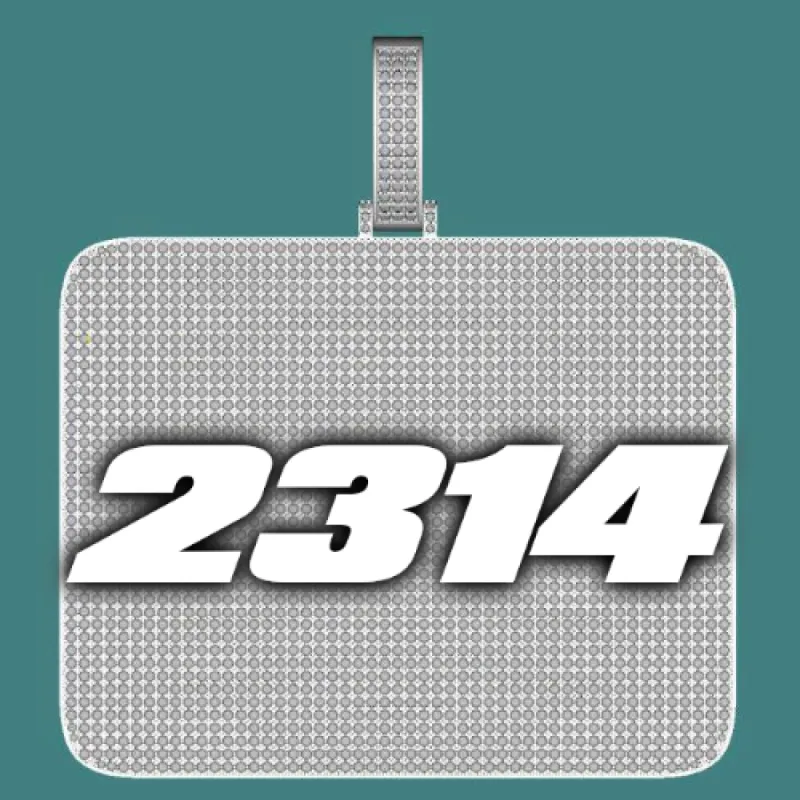 CUSTOM LETTER NECKLACE 3D BIG SQUARE sold by The GUU Shop