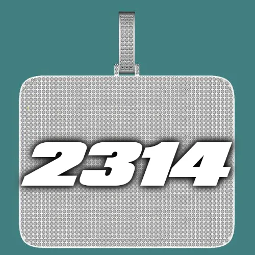 CUSTOM LETTER NECKLACE 3D BIG SQUARE sold by The GUU Shop