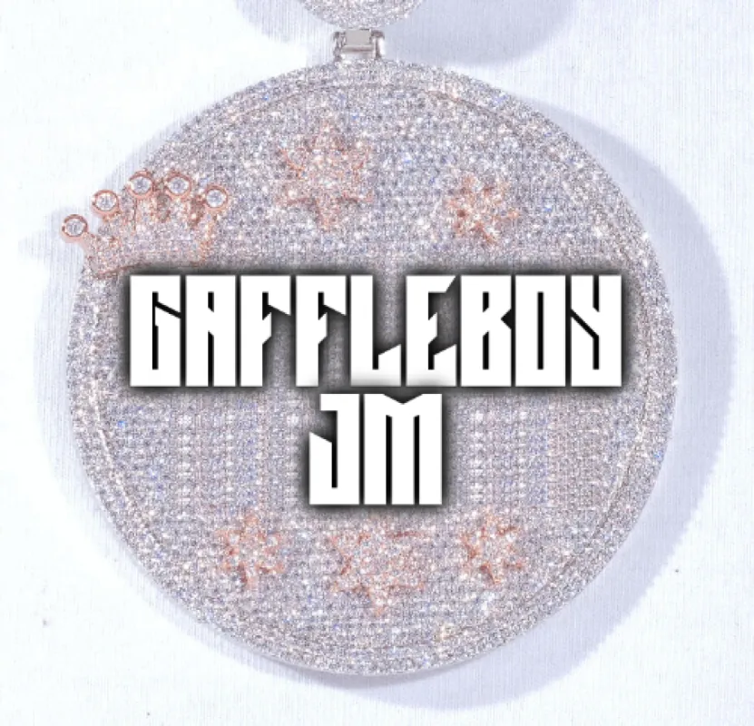 CUSTOM LETTER NECKLACE 3D BIG CROWN DISC sold by The GUU Shop