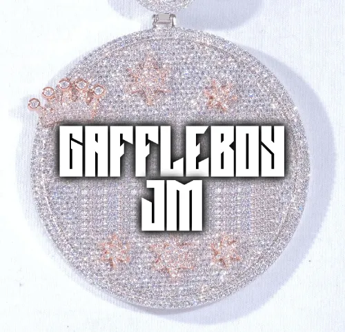 CUSTOM LETTER NECKLACE 3D BIG CROWN DISC sold by The GUU Shop