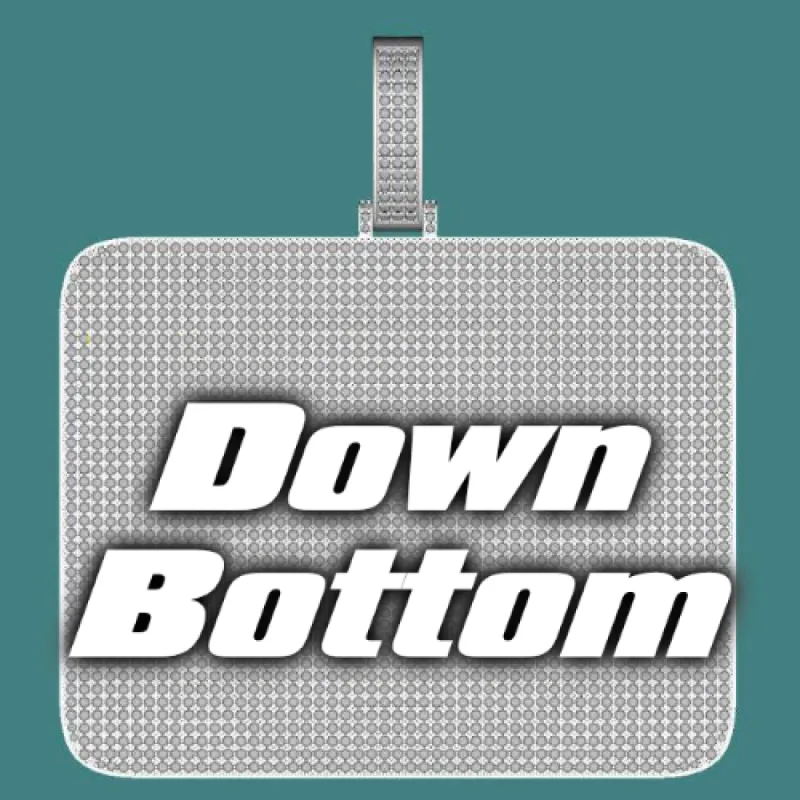 CUSTOM LETTER NECKLACE 3D BIG SQUARE sold by The GUU Shop