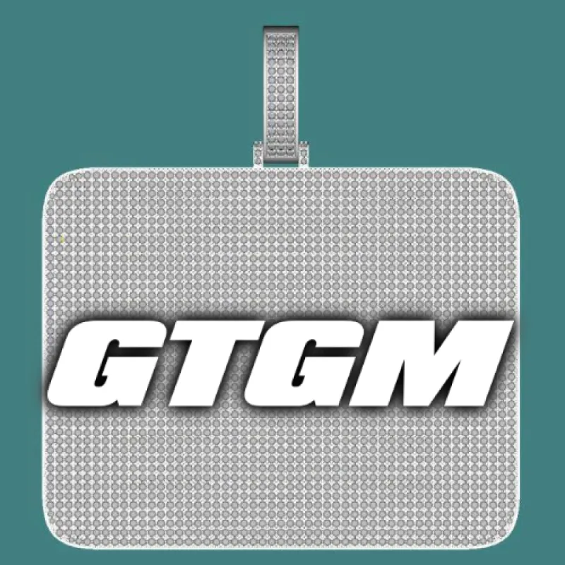 CUSTOM LETTER NECKLACE 3D BIG SQUARE sold by The GUU Shop