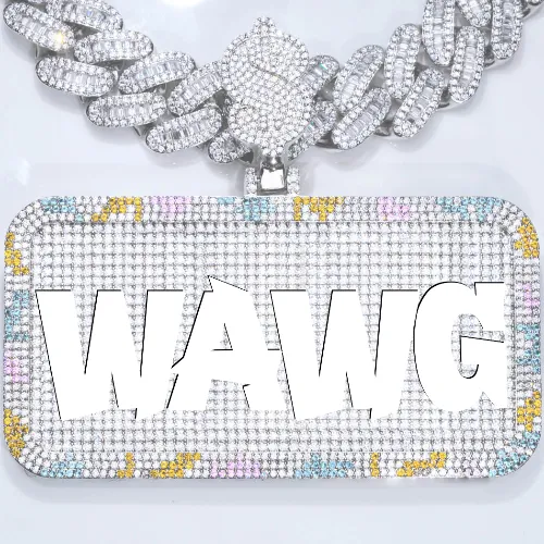 CUSTOM LETTER NECKLACE 3D COLORFUL SQUARE sold by The GUU Shop