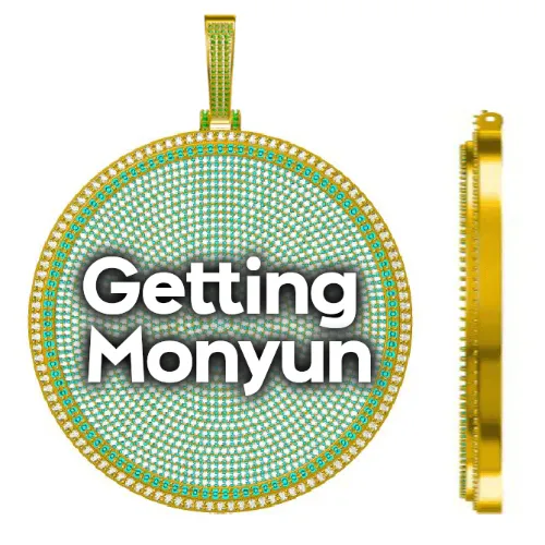 CUSTOM LETTER NECKLACE 3D BIG DISC sold by The GUU Shop