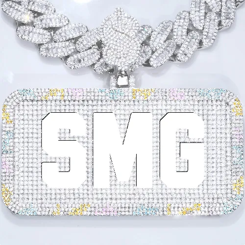 CUSTOM LETTER NECKLACE 3D COLORFUL SQUARE sold by The GUU Shop