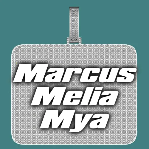 CUSTOM LETTER NECKLACE 3D BIG SQUARE sold by The GUU Shop