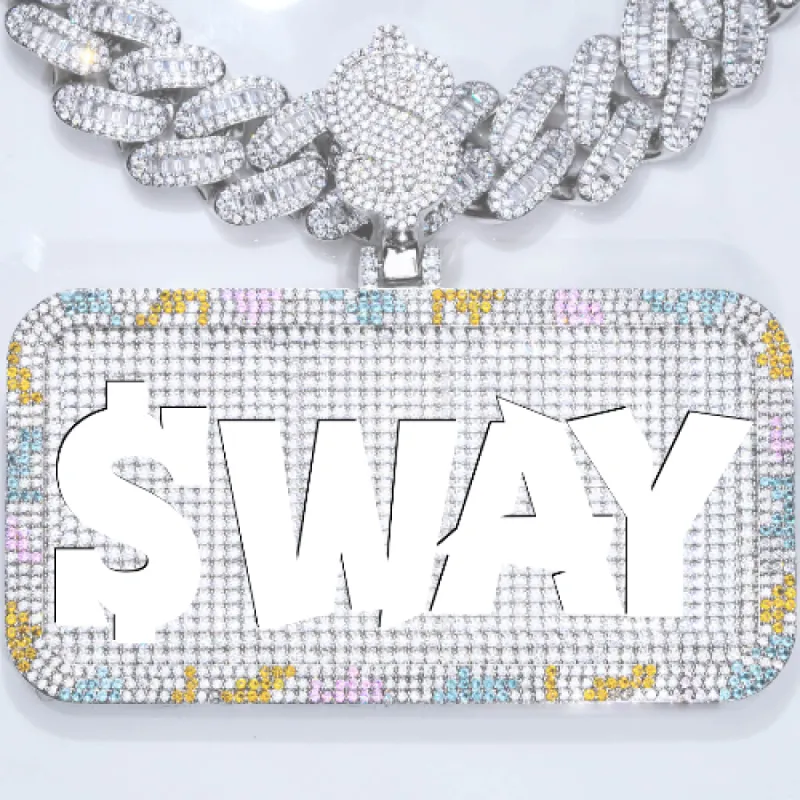 CUSTOM LETTER NECKLACE 3D COLORFUL SQUARE sold by The GUU Shop