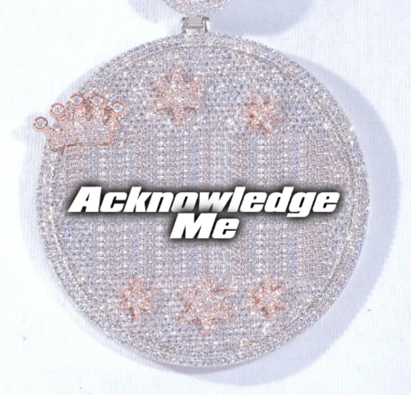 CUSTOM LETTER NECKLACE 3D BIG CROWN DISC sold by The GUU Shop