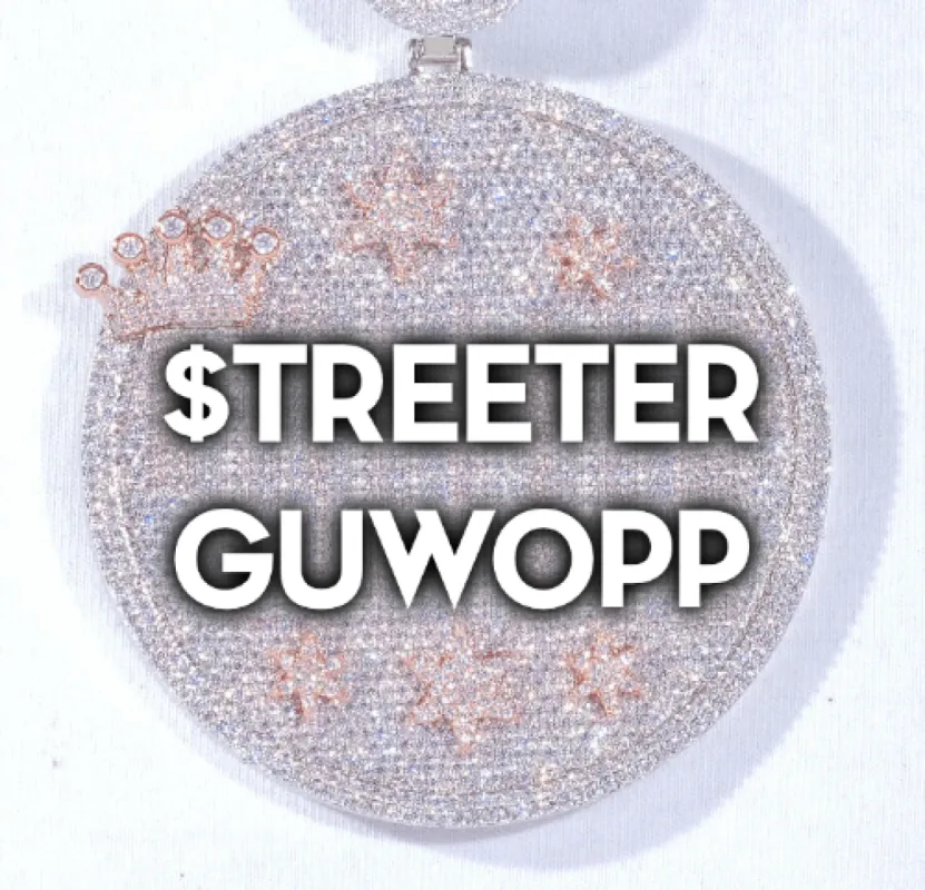 CUSTOM LETTER NECKLACE 3D BIG CROWN DISC made by The GUU Shop