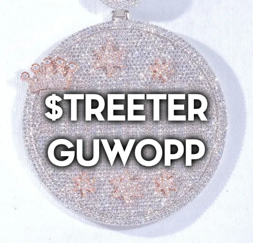 CUSTOM LETTER NECKLACE 3D BIG CROWN DISC sold by The GUU Shop