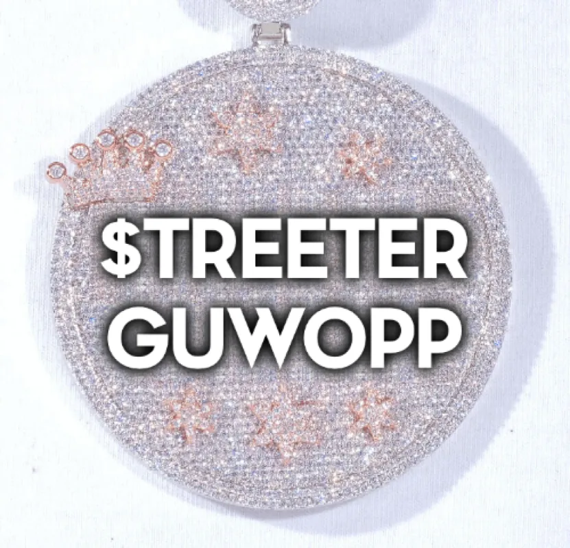 CUSTOM LETTER NECKLACE 3D BIG CROWN DISC sold by The GUU Shop