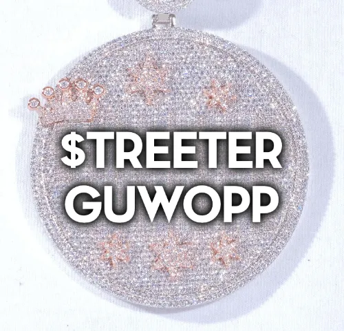 CUSTOM LETTER NECKLACE 3D BIG CROWN DISC sold by The GUU Shop