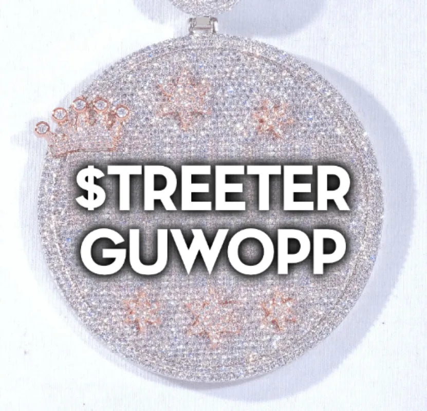 CUSTOM LETTER NECKLACE 3D BIG CROWN DISC sold by The GUU Shop