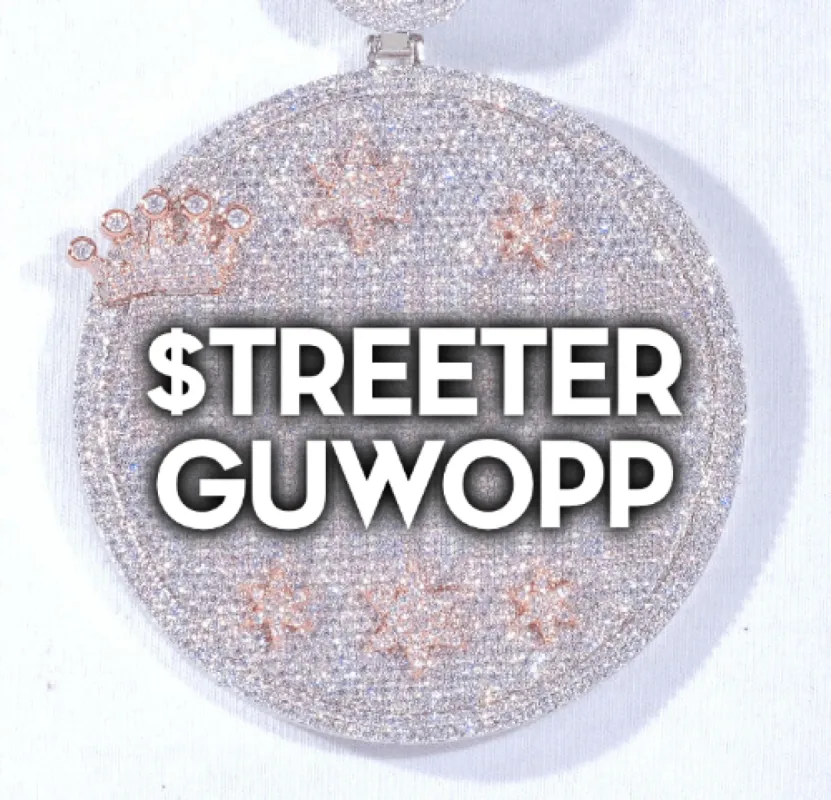 CUSTOM LETTER NECKLACE 3D BIG CROWN DISC sold by The GUU Shop