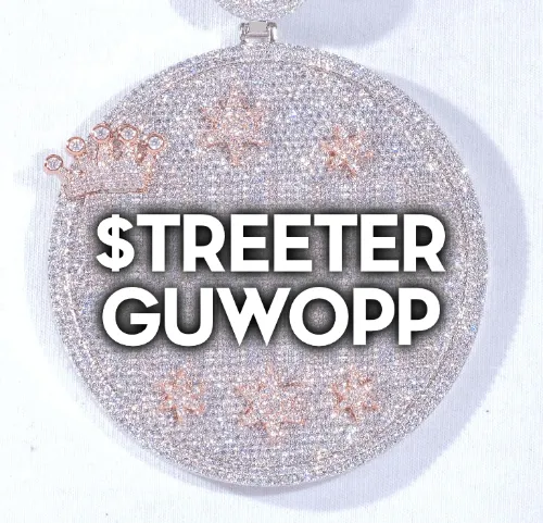 CUSTOM LETTER NECKLACE 3D BIG CROWN DISC sold by The GUU Shop