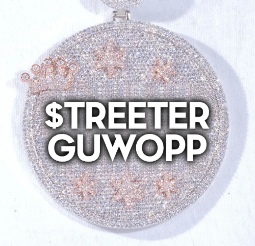 CUSTOM LETTER NECKLACE 3D BIG CROWN DISC sold by The GUU Shop