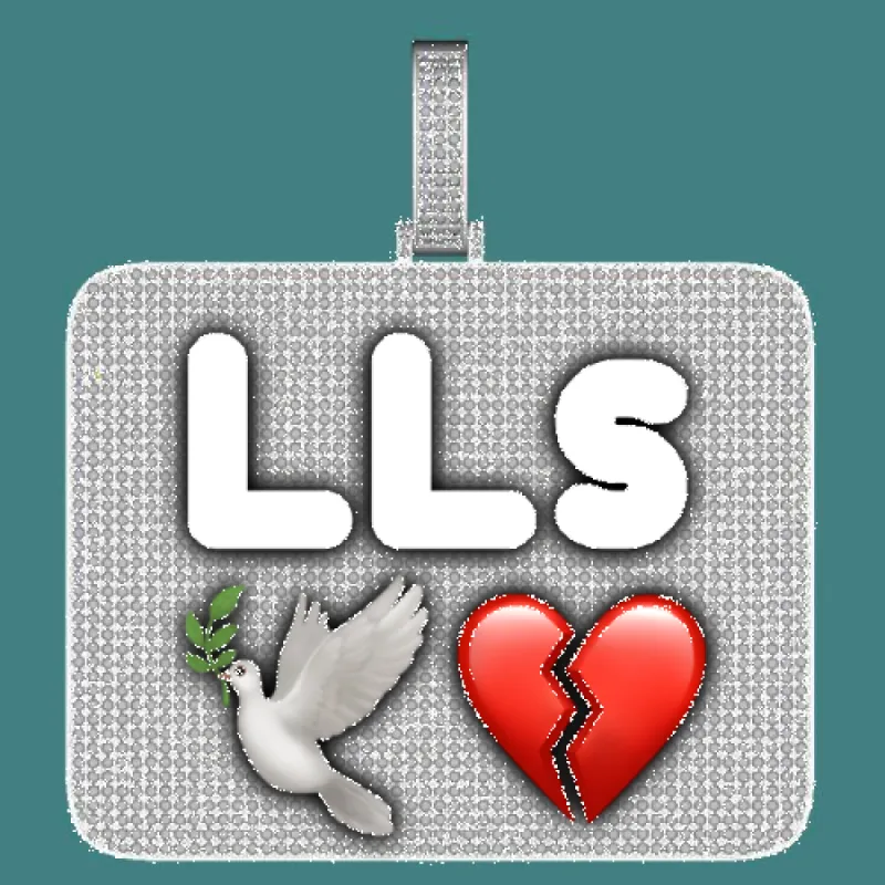 CUSTOM LETTER NECKLACE 3D BIG SQUARE sold by The GUU Shop