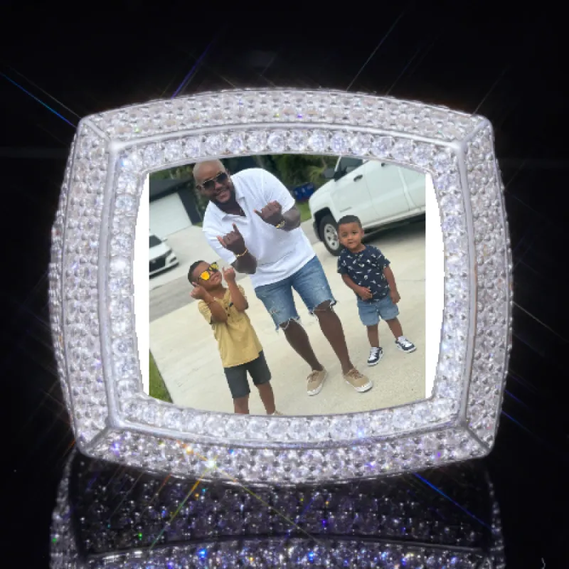 3D CUSTOM PICTURE ICED RING sold by The GUU Shop