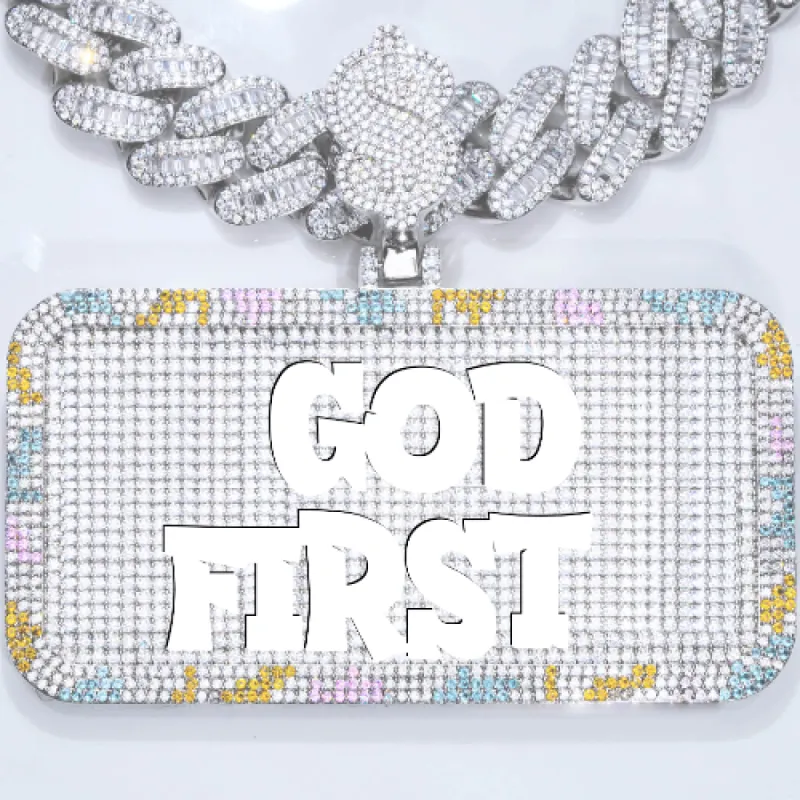 CUSTOM LETTER NECKLACE 3D COLORFUL SQUARE sold by The GUU Shop