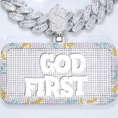 CUSTOM LETTER NECKLACE 3D COLORFUL SQUARE sold by The GUU Shop