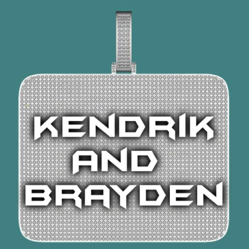 CUSTOM LETTER NECKLACE 3D BIG SQUARE sold by The GUU Shop