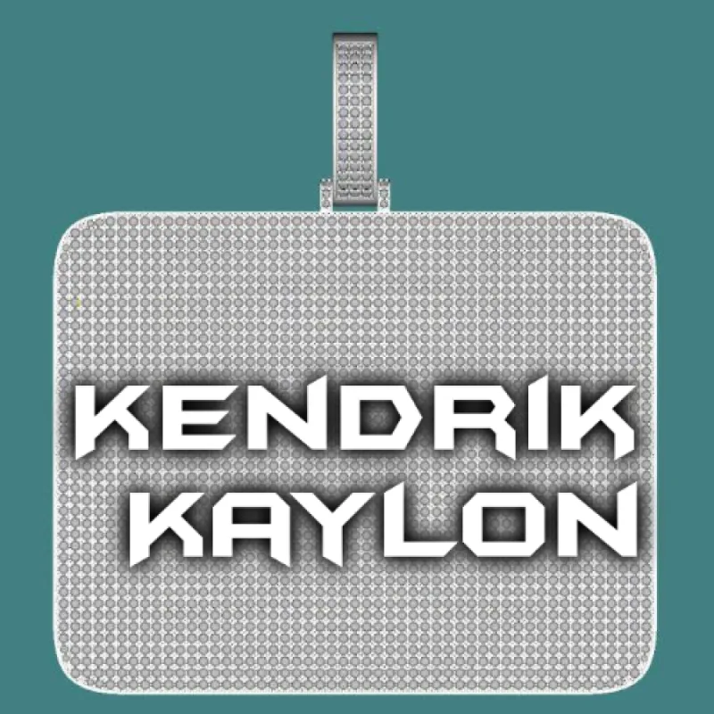 CUSTOM LETTER NECKLACE 3D BIG SQUARE sold by The GUU Shop