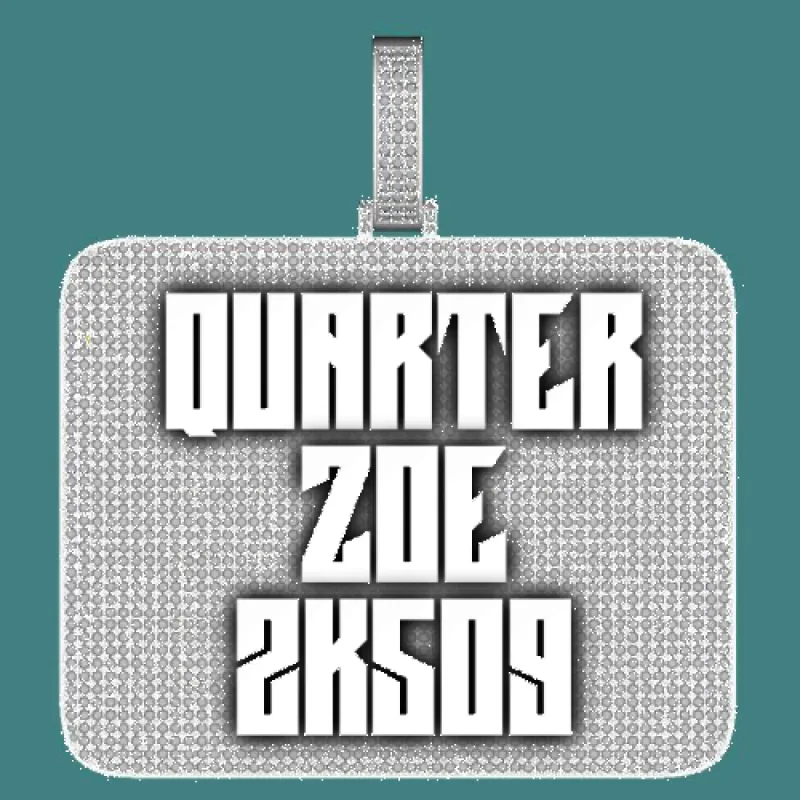 CUSTOM LETTER NECKLACE 3D BIG SQUARE sold by The GUU Shop