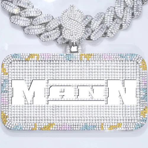 CUSTOM LETTER NECKLACE 3D COLORFUL SQUARE sold by The GUU Shop