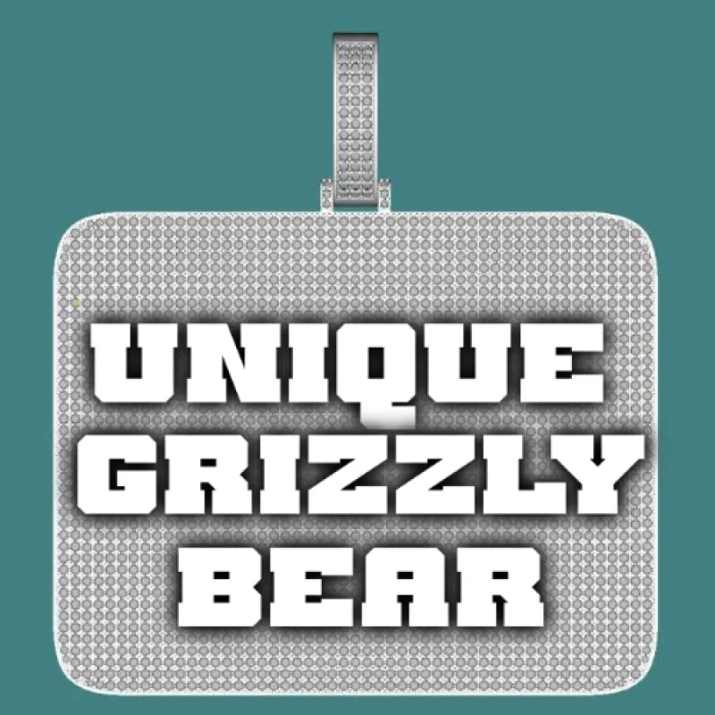 CUSTOM LETTER NECKLACE 3D BIG SQUARE sold by The GUU Shop