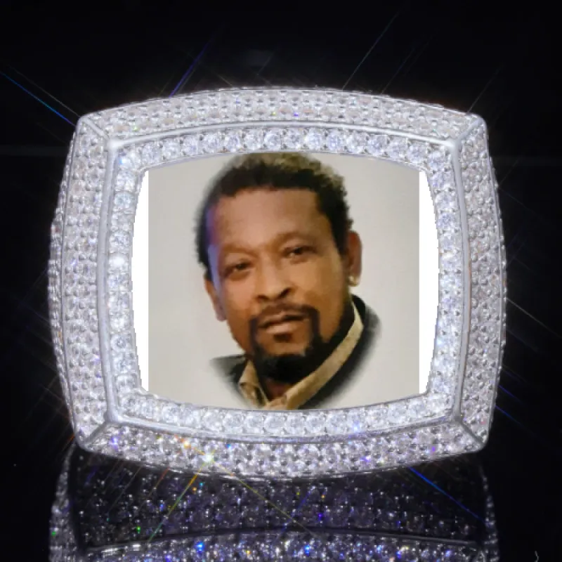 3D CUSTOM PICTURE ICED RING sold by The GUU Shop