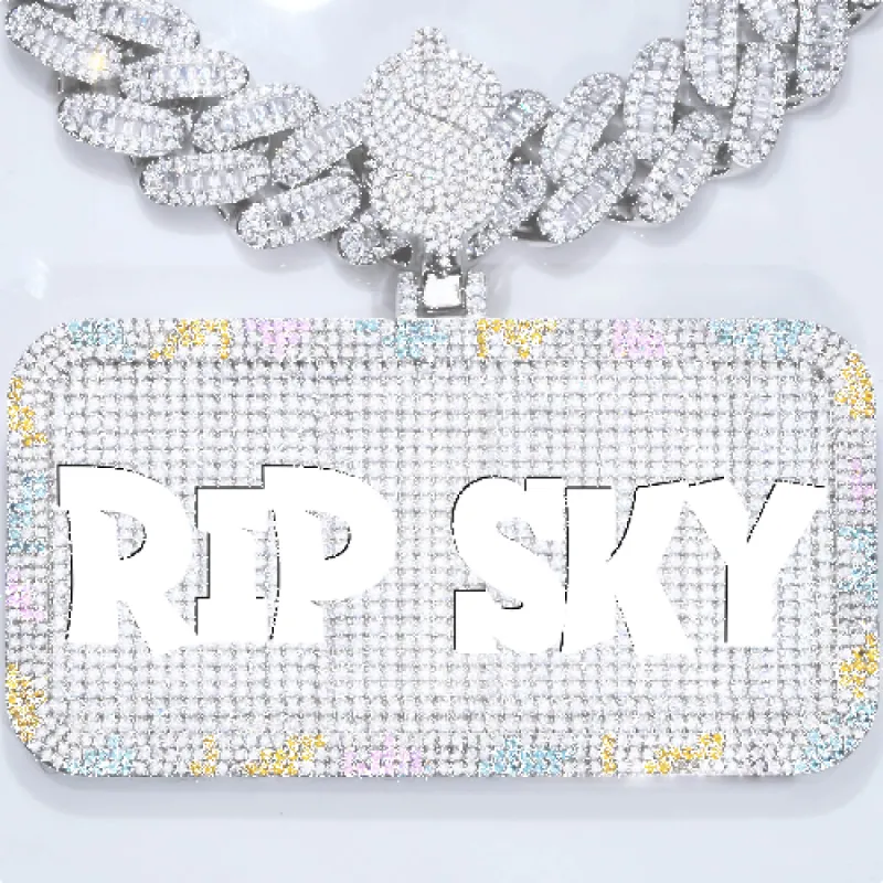 CUSTOM LETTER NECKLACE 3D COLORFUL SQUARE sold by The GUU Shop