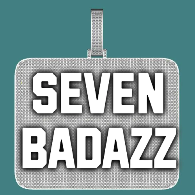 CUSTOM LETTER NECKLACE 3D BIG SQUARE sold by The GUU Shop